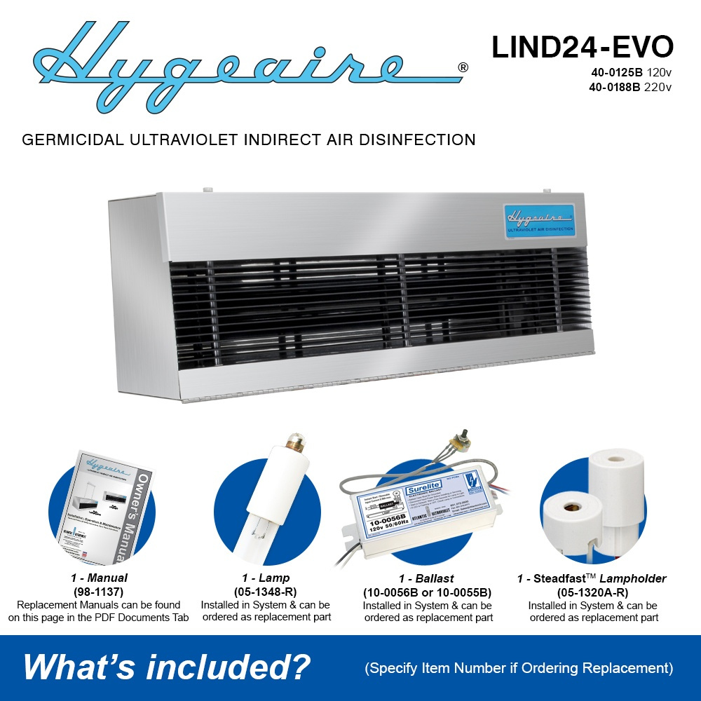 Hygeaire® Germicidal Ultraviolet Indirect Air Disinfection